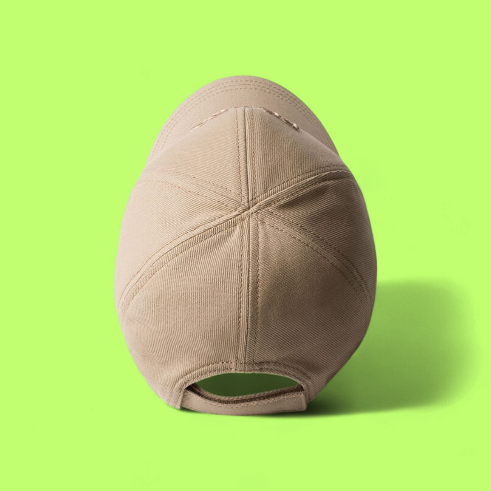 CLASSIC BEIGE BASEBALL CAP WITH TONAL EMBROIDERED FRONT