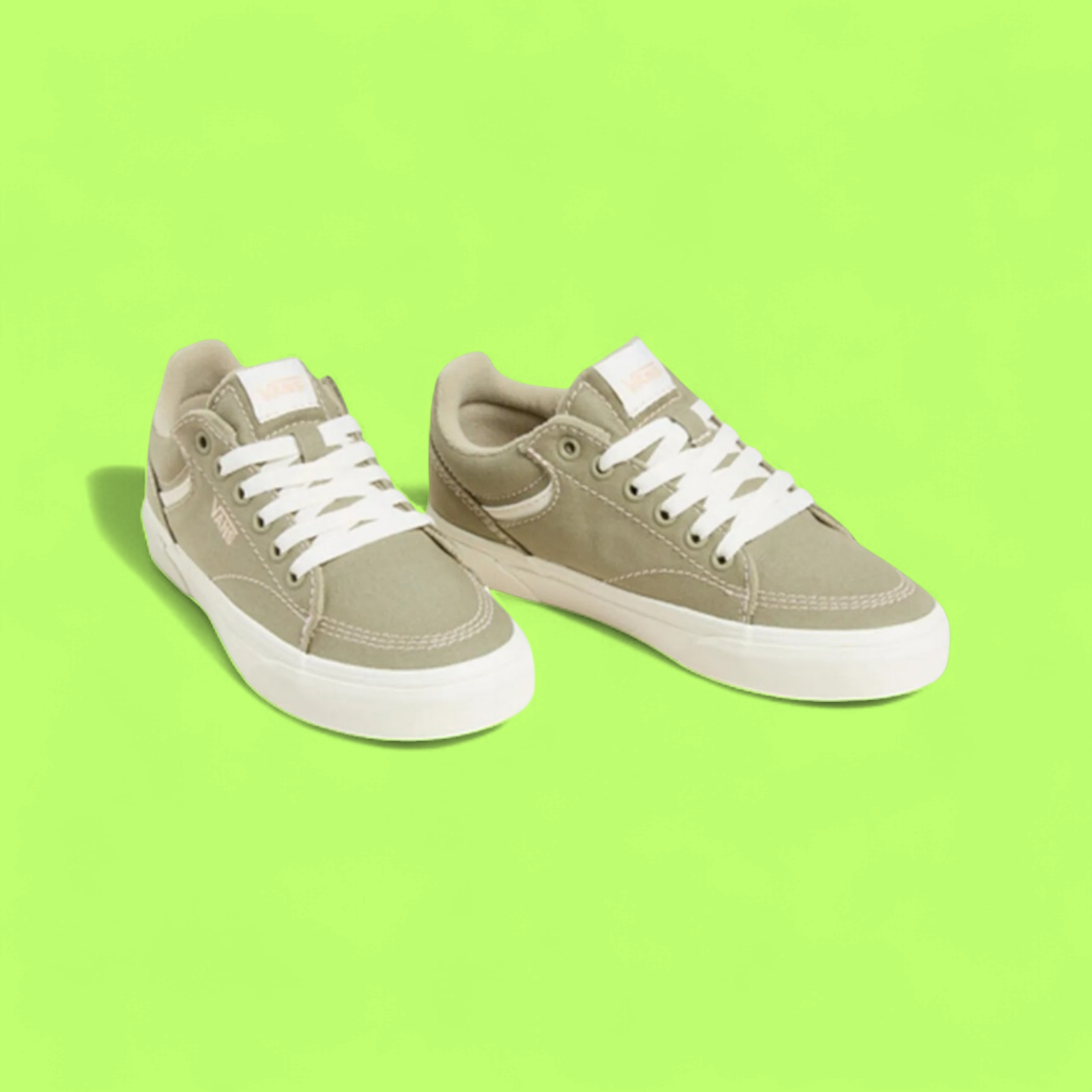 VANS WARD LOW BEIGE WHITE CANVAS CASUAL SKATE SNEAKERS ICONZ