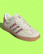 ADIDAS GAZELLE WHITE MULTICOLOR STRIPES CLASSIC SNEAKERS CWCD