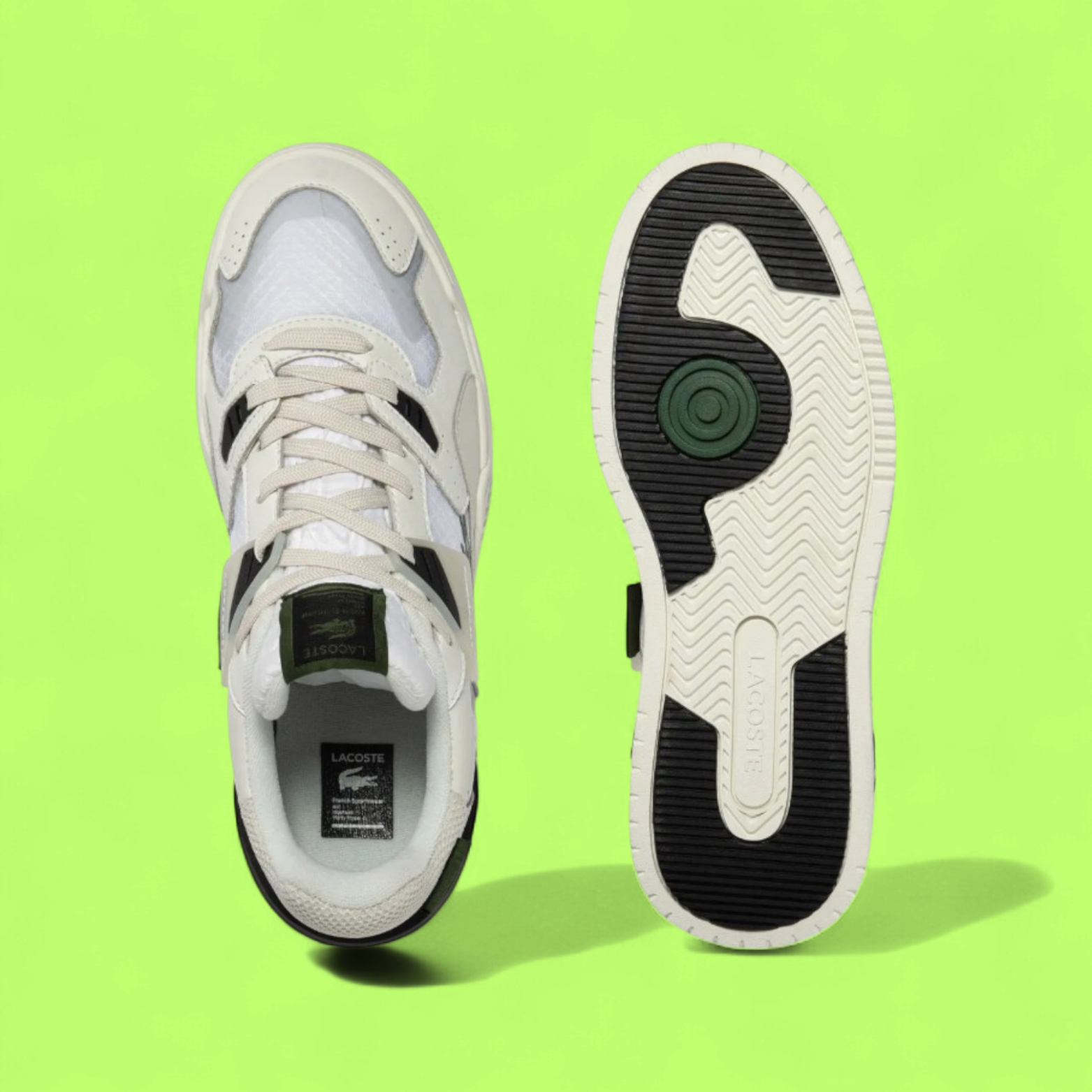LACOSTE LT COURT 125 MEN'S WHITE LEATHER RETRO COURT STYLE SNEAKERS