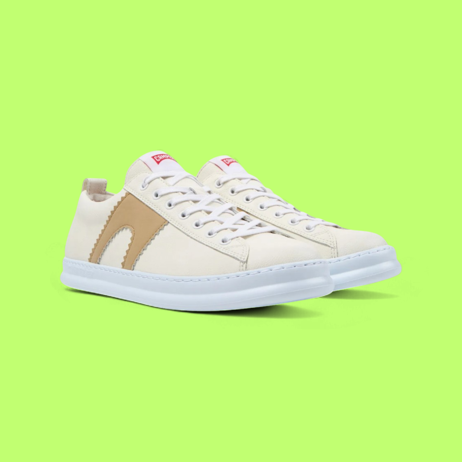 CAMPER RUNNER FOUR MEN'S WHITE LEATHER MINIMAL CASUAL SNEAKERS