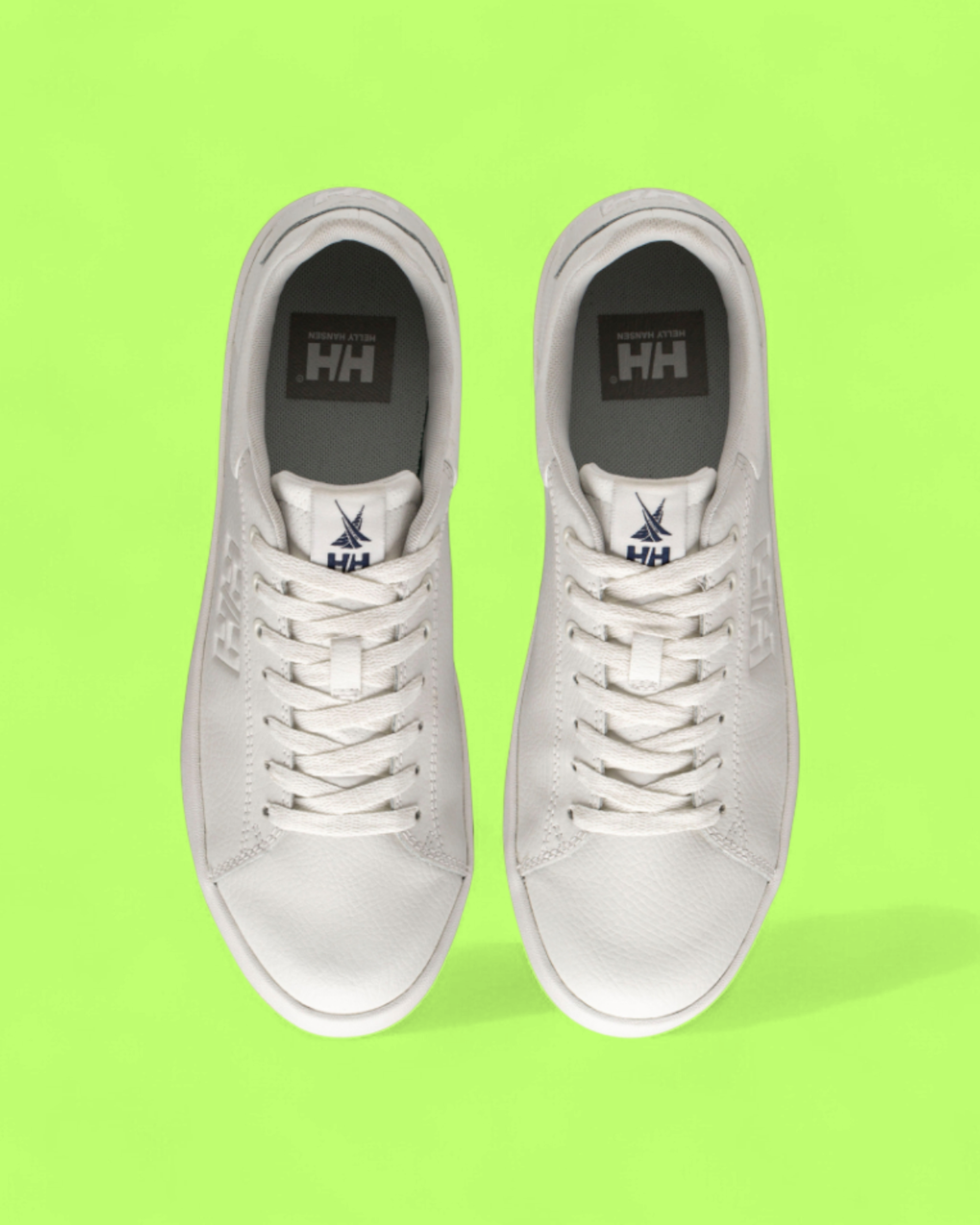 HELLY HANSEN ALL WHITE MINIMAL LEATHER CASUAL SNEAKERS CWCD