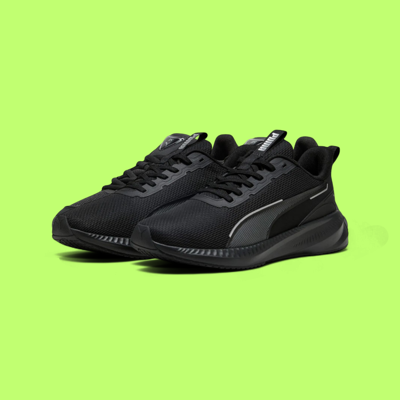 PUMA FLYER LITE 3 UNISEX BLACK MESH LIGHTWEIGHT RUNNING SHOES