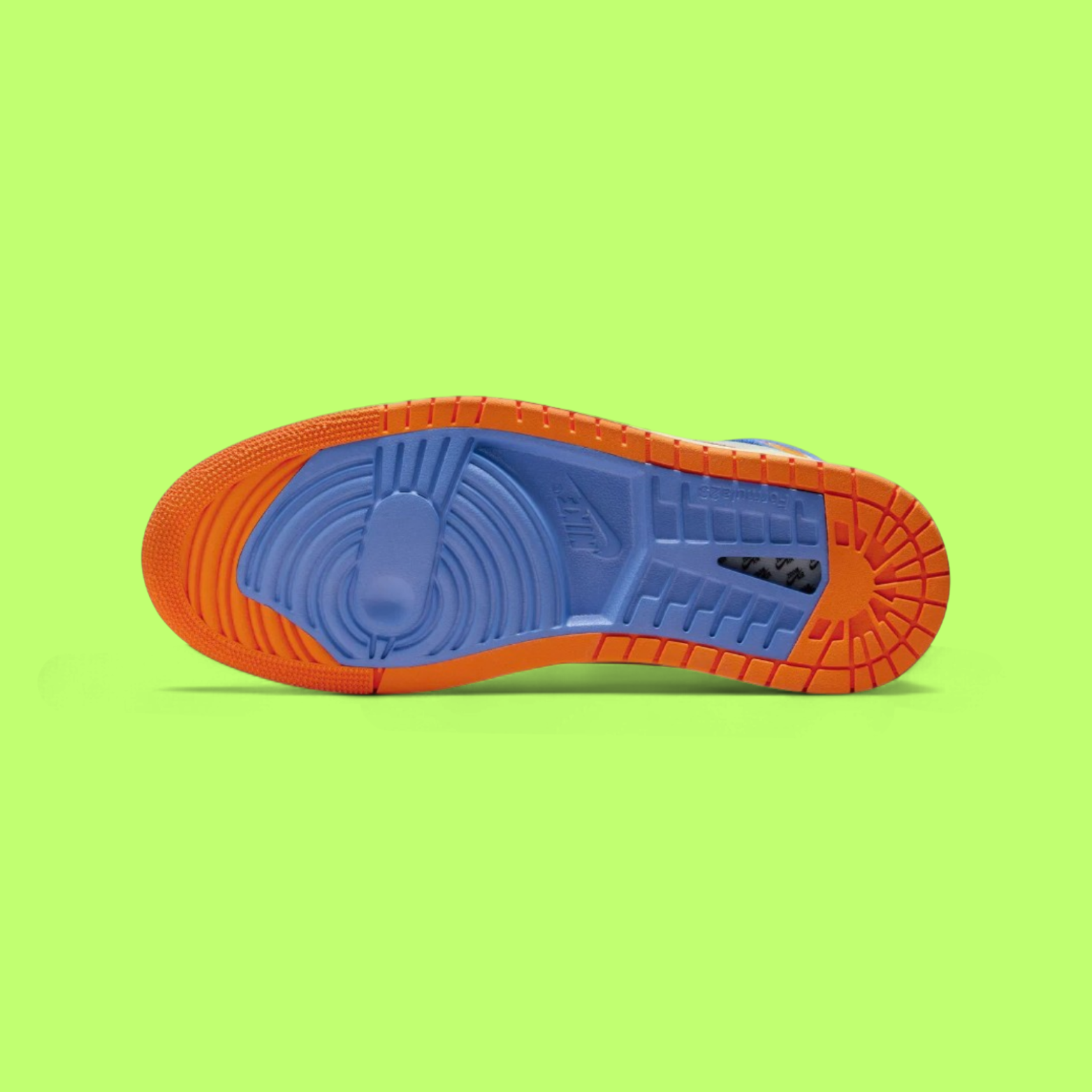 NIKE JORDAN AIR 1 HIGH ZOOM CMFT 2 MEN'S BLUE ORANGE SNEAKERS