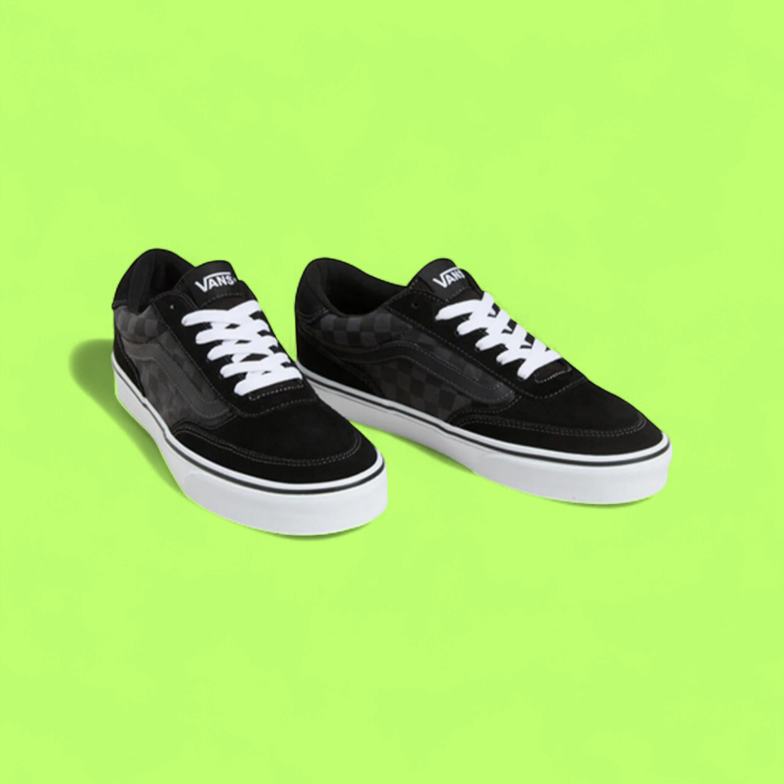 VANS BROOKLYN LS MEN'S BLACK LEATHER CASUAL SKATE STYLE SNEAKERS