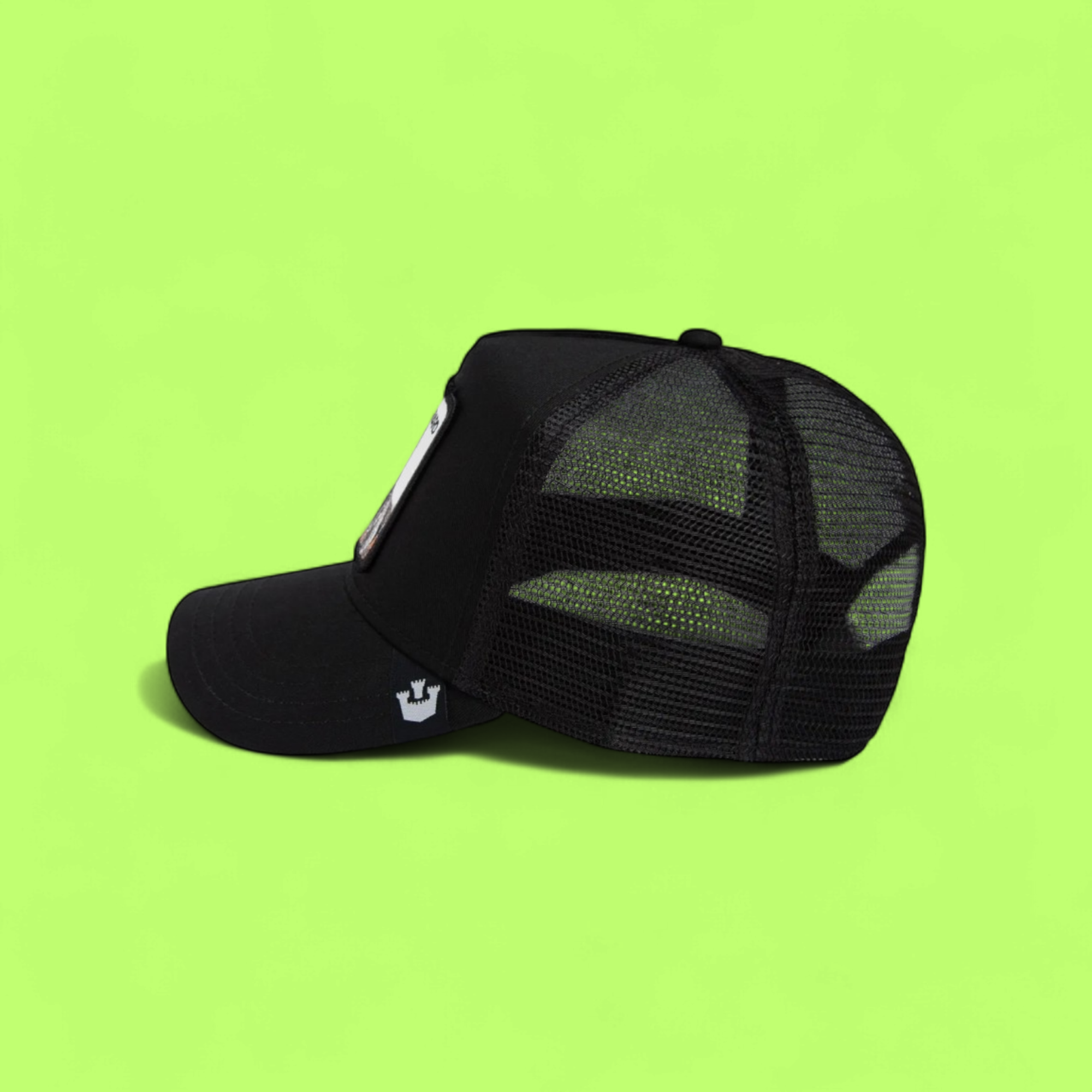 GUARD DOG BLACK TRUCKER HAT WITH ROTTWEILER EMBROIDERED PATCH