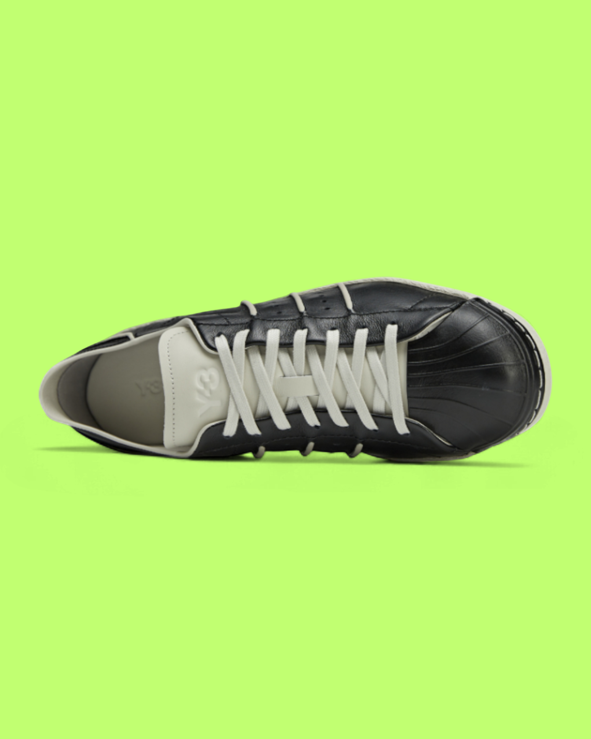 ADIDAS Y-3 BLACK LEATHER SUPERSTAR INSPIRED SNEAKERS CWCD ICON