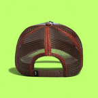 DEAD SKULL CAMO TRUCKER HAT WITH WESTERN COW SKULL PATCH