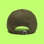 ARMY GREEN CAP WITH TONAL ICON EMBROIDERED DETAILING
