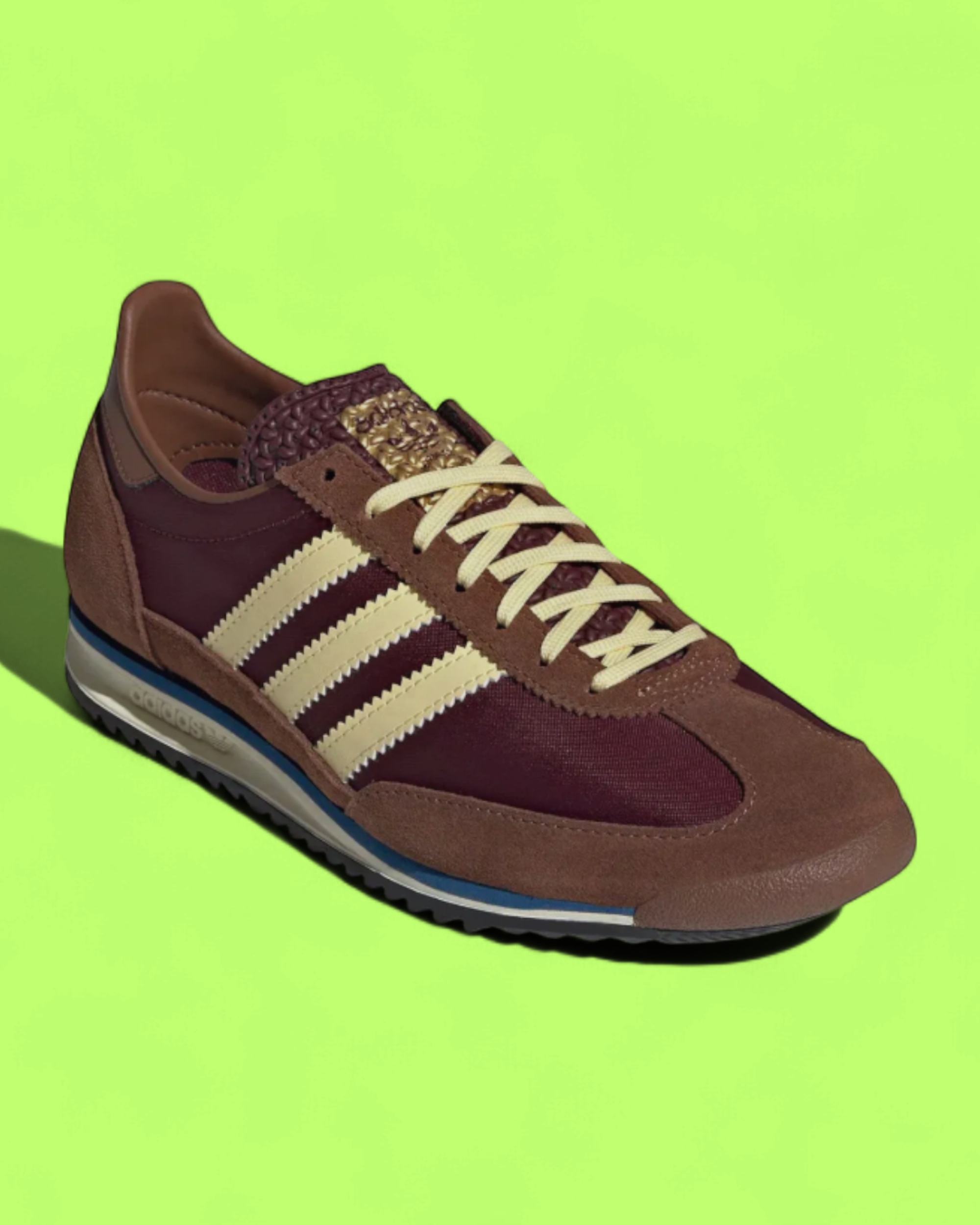 ADIDAS SL 72 BURGUNDY BROWN SUEDE CREAM STRIPES RETRO RUNNING
