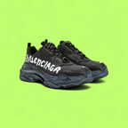 BALENCIAGA TRIPLE S SNEAKERS WITH GRAFFITI LOGO AND CHUNKY SOLE