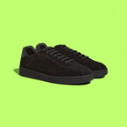 BLACK ACADEMIA SUEDE SNEAKERS WITH TONAL STITCHING AND OUTSOLE
