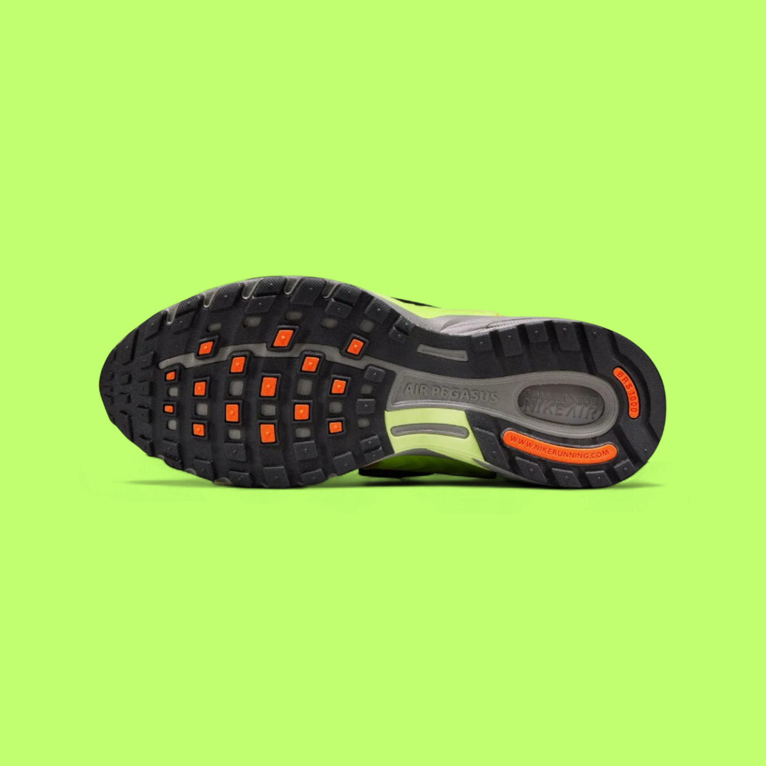 NIKE AIR PEGASUS WAVE MEN'S BLACK MESH AND LEATHER RUNNING