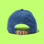 HUGO BOSS BLUE DENIM CAP WITH LARGE WHITE EMBOSSED B LOGO