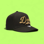 DARK BROWN BASEBALL CAP WITH GOLD DEAL EMBROIDERY LOGO