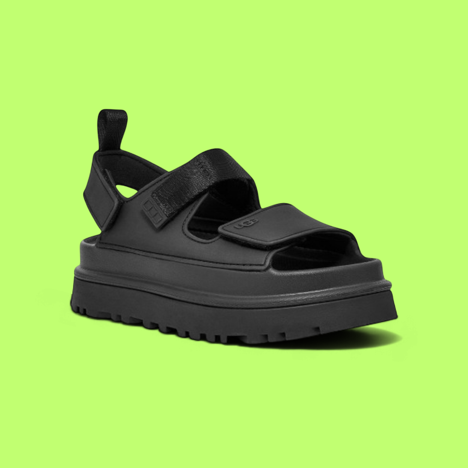UGG W GOLDENGLOW BLACK WATER-RESISTANT SUMMER SANDALS CLASS WRT