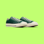 CONVERSE CHUCK 70 UNISEX GREEN CANVAS RETRO HIGH-TOP SNEAKERS