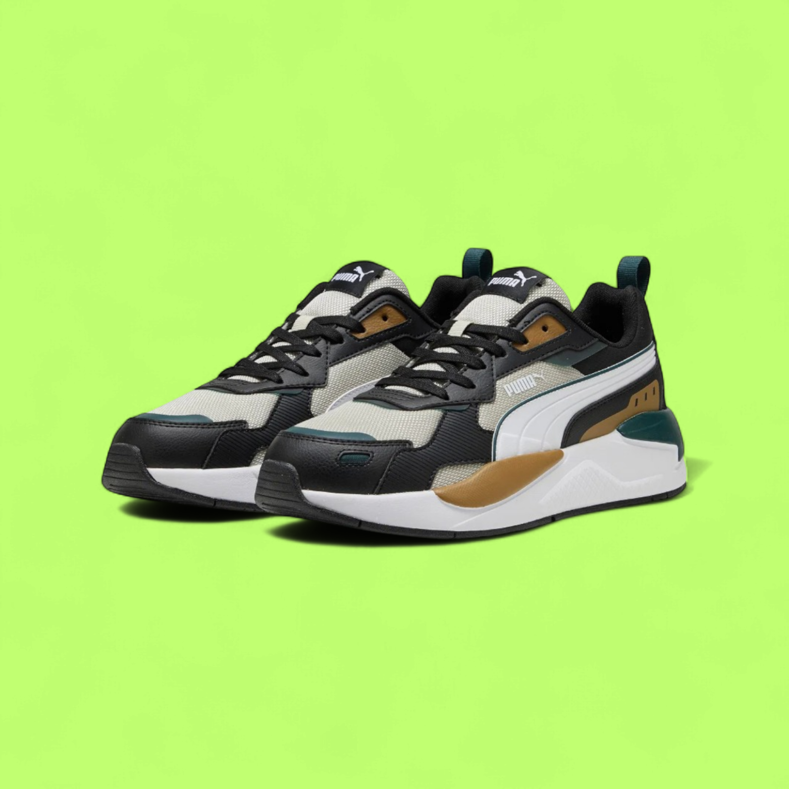 PUMA X-RAY 3 UNISEX BLACK RETRO CHUNKY SNEAKERS WRT