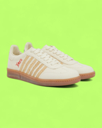 DSQUARED2 XOXO EMBROIDERED CANVAS SNEAKER WITH GUM SOLE