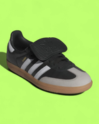 ADIDAS SAMBA BLACK WHITE GREY LEATHER GUM SOLE CLASSIC CWCD