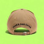 BEIGE CAP WITH BLACK ICON RUBBERIZED EMBROIDERED LOGO CWCD