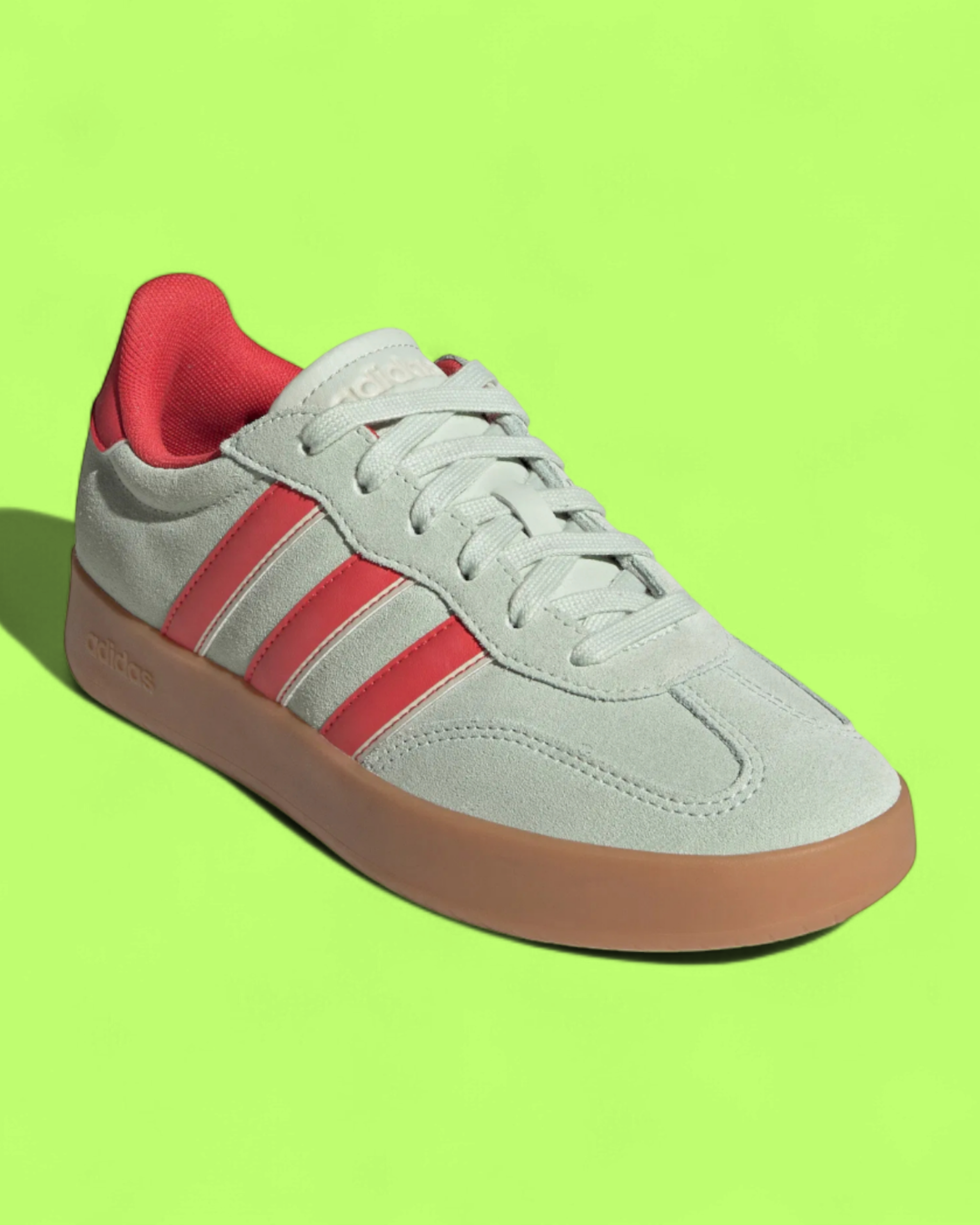 ADIDAS BARREDA GREEN RED GUM SOLE CASUAL SNEAKERS ICON CWCD