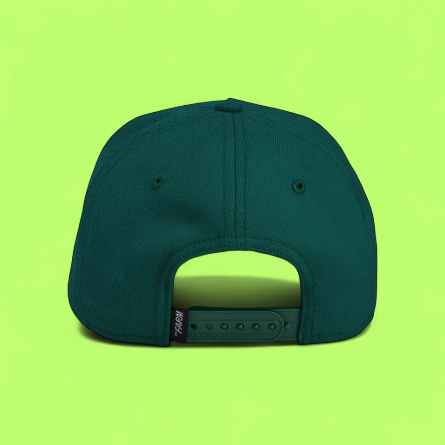 GREEN GOAT BASEBALL CAP WITH EMBROIDERED G.O.A.T. PATCH