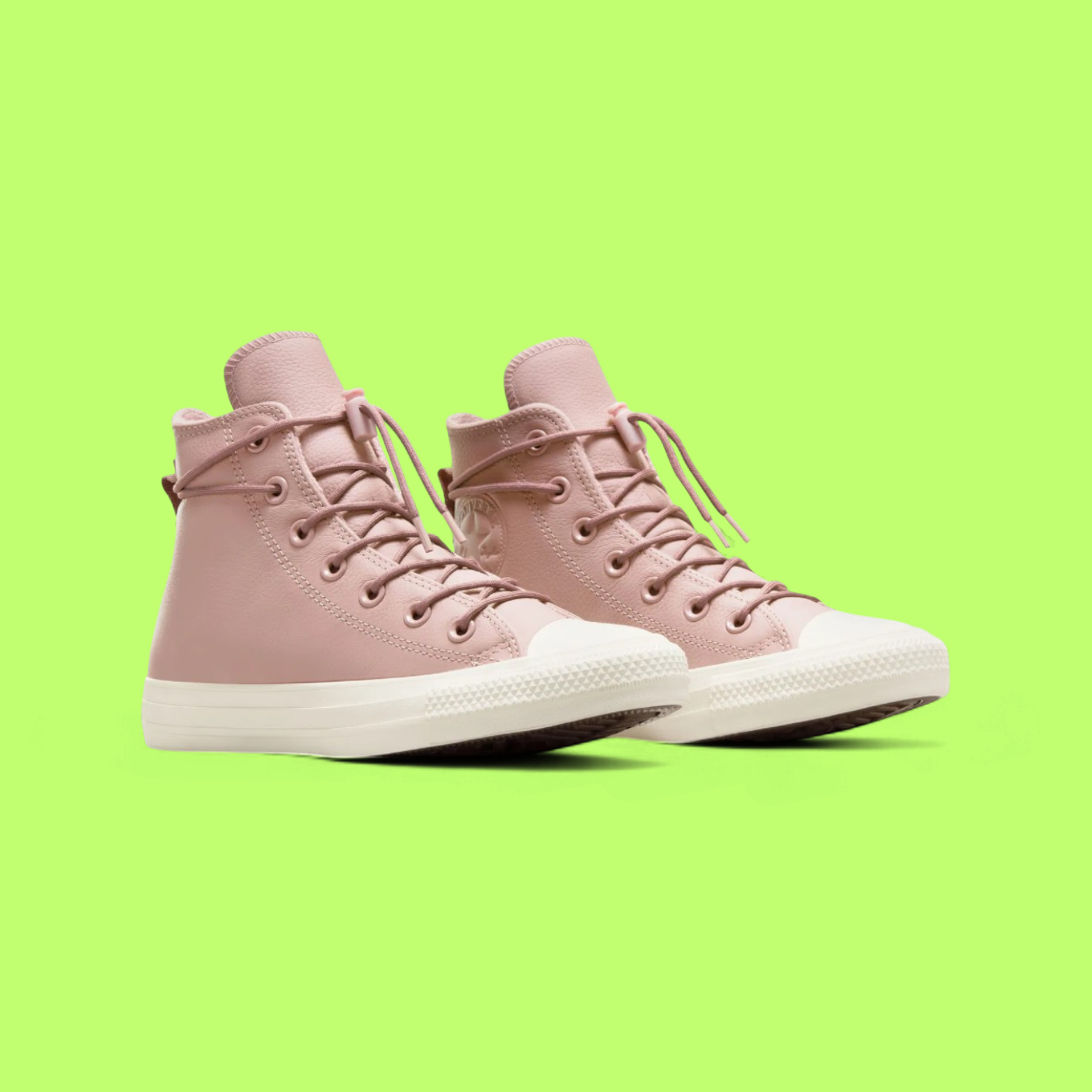 CONVERSE CHUCK TAYLOR ALL STAR UNISEX PINK LEATHER HIGH BOOTS