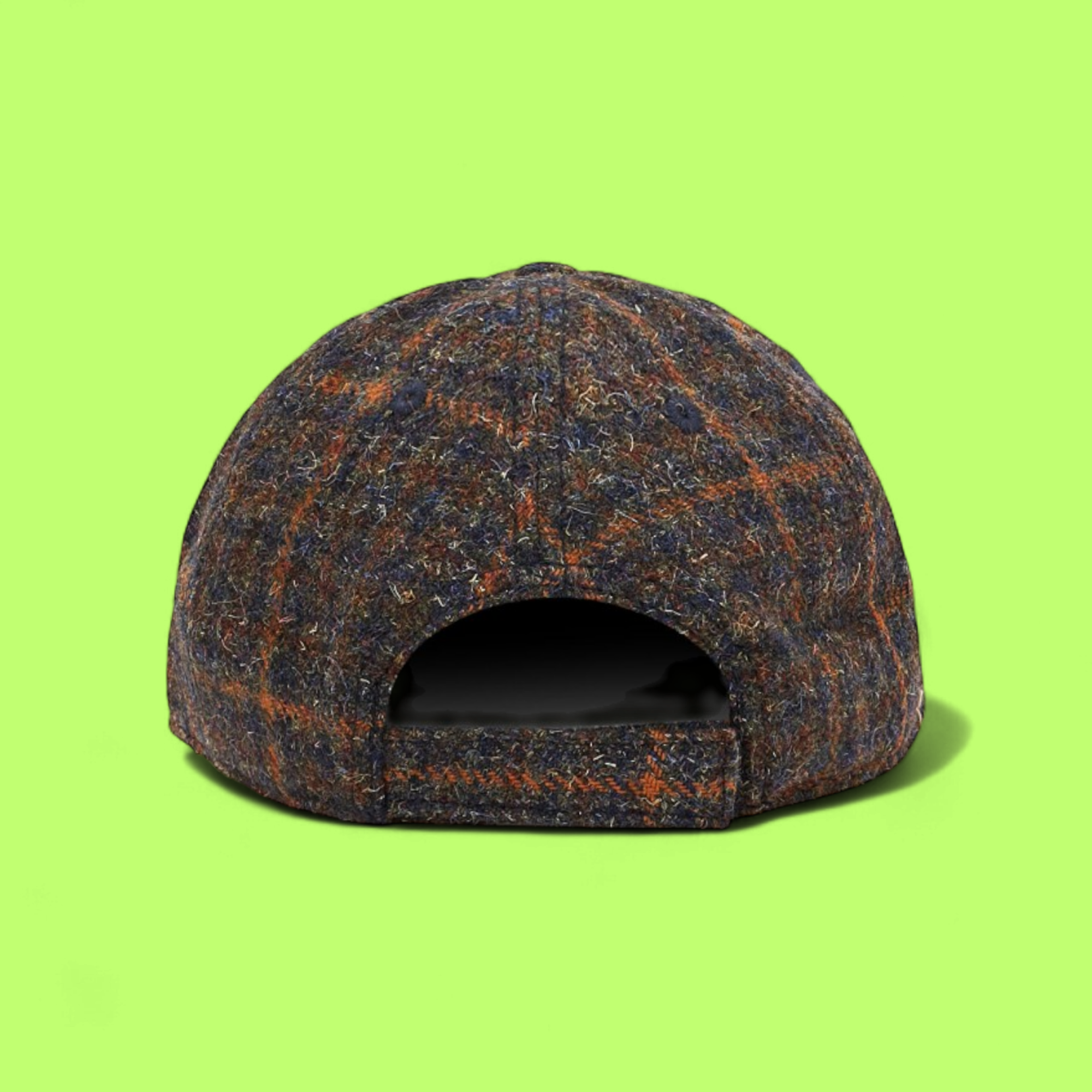 AUTRY WOOL CHECKED BASEBALL CAP WITH FRONT LOGO PATCH CWCD