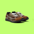 BOTTEGA VENETA BROWN MESH AND SUEDE LOW TOP LUXURY SNEAKERS