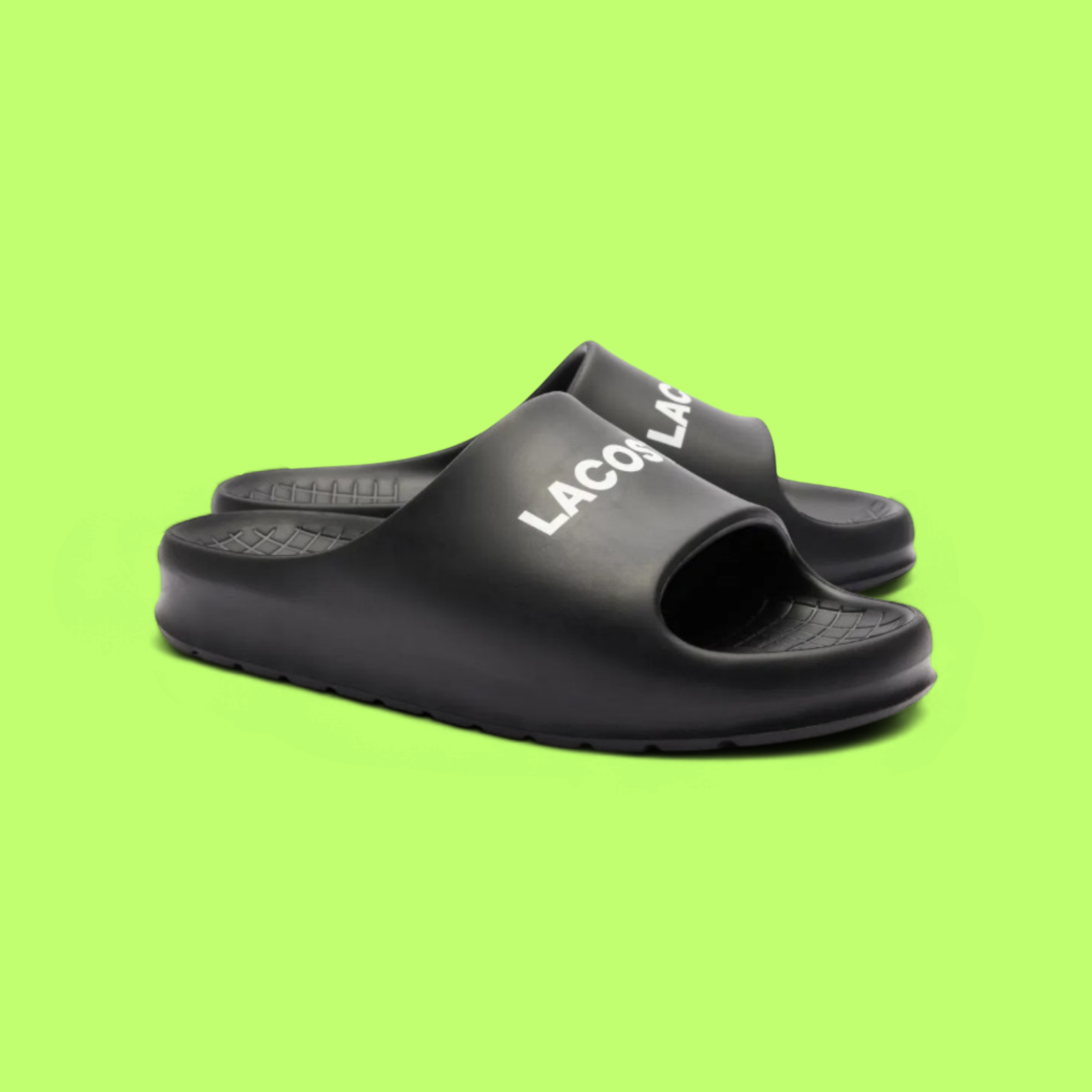 LACOSTE CROCO 2.0 EVO MEN'S BLACK LIGHTWEIGHT COMFORT SLIDE SANDALS