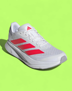 ADIDAS DURAMO 2.0 WHITE RUNNING SHOES WITH RED STRIPES CWCD
