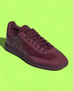ADIDAS HANDBALL SPEZIAL BURGUNDY LEATHER RETRO CASUAL SNEAKERS