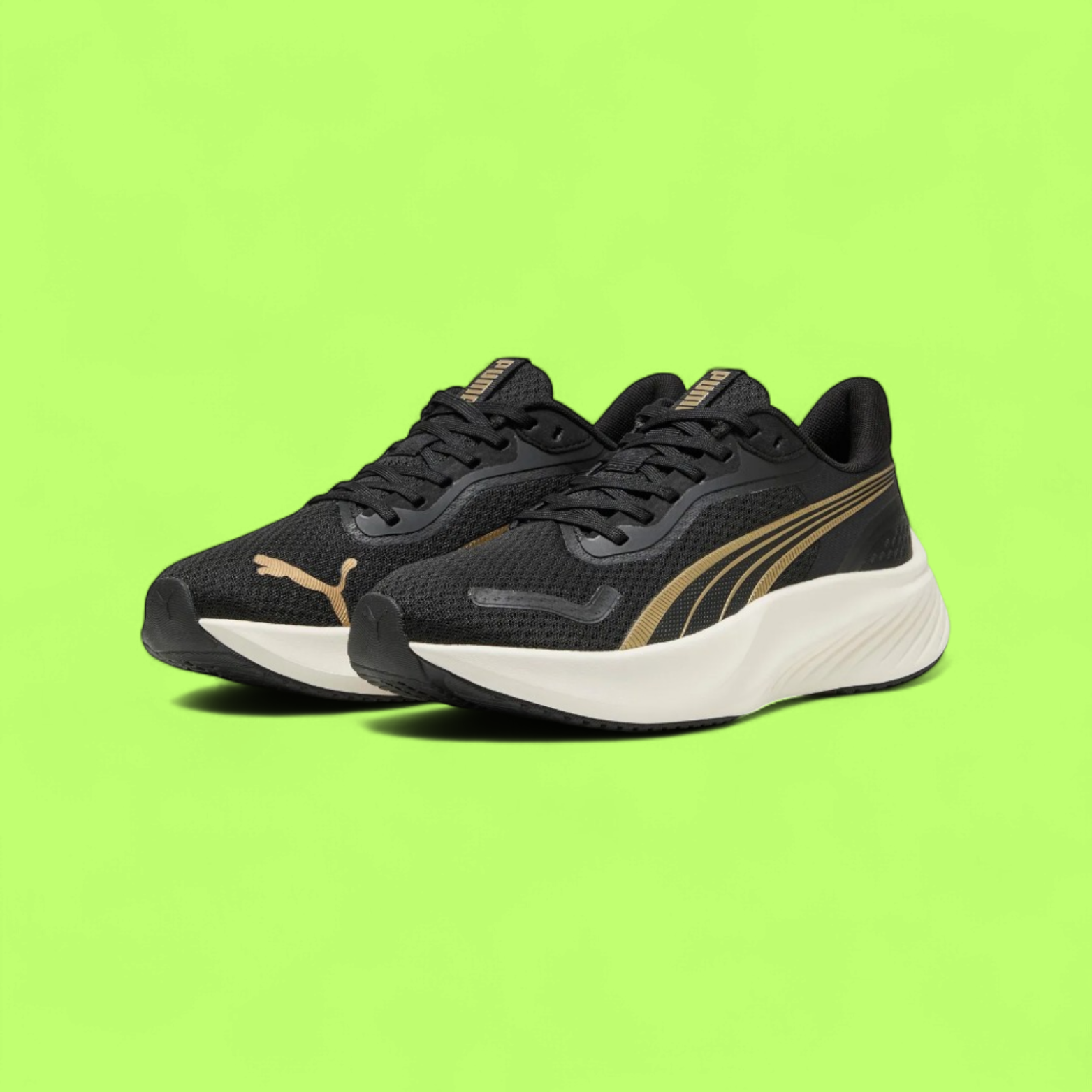 PUMA POUNCE LITE UNISEX BLACK LIGHTWEIGHT SPORTS SHOES