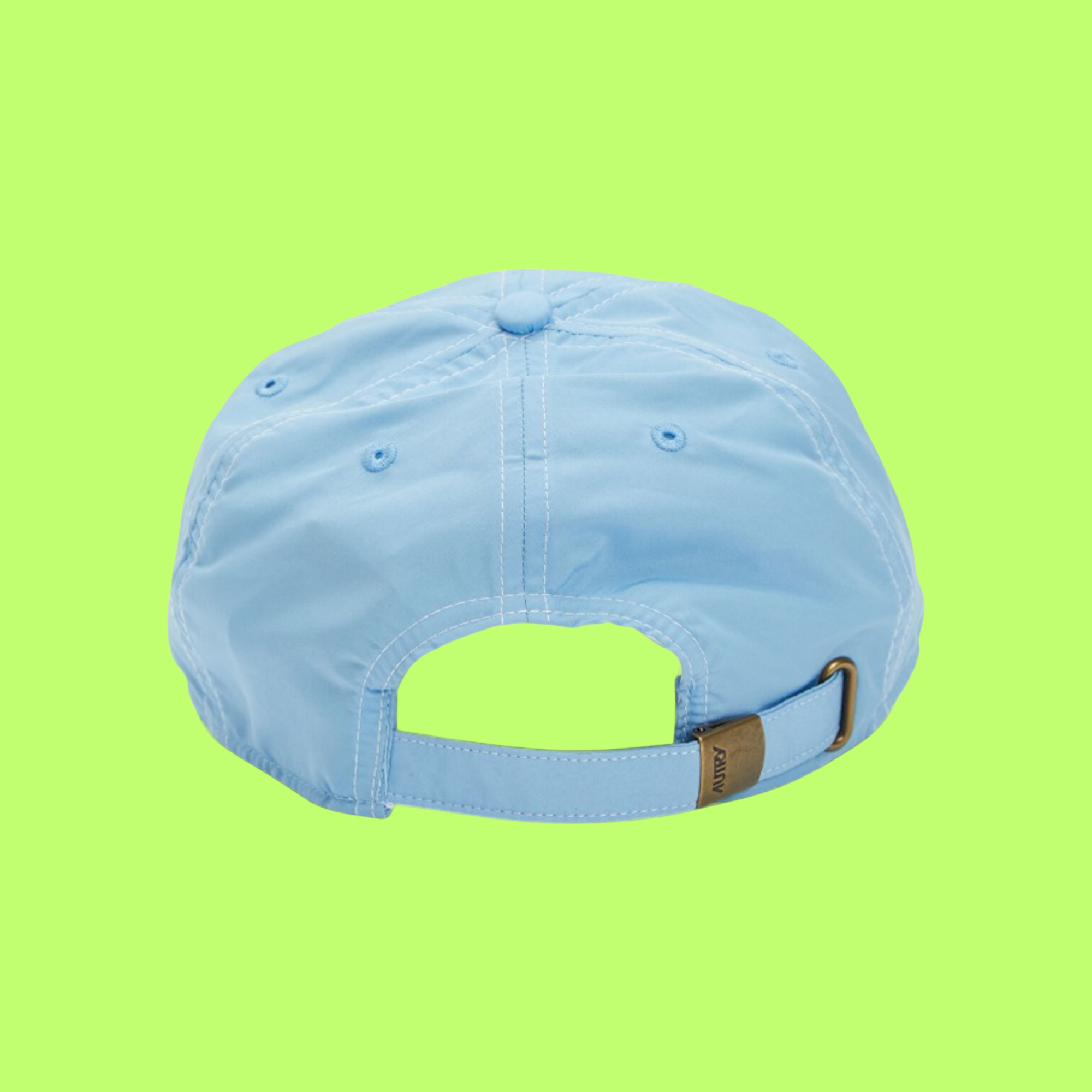 AUTRY LIGHT BLUE BASEBALL CAP WITH WHITE LOGO EMBROIDERY