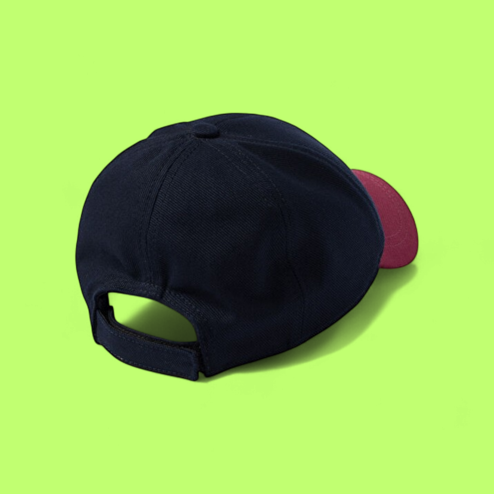 MIU MIU NAVY CAP WITH CONTRAST BURGUNDY VISOR AND LOGO