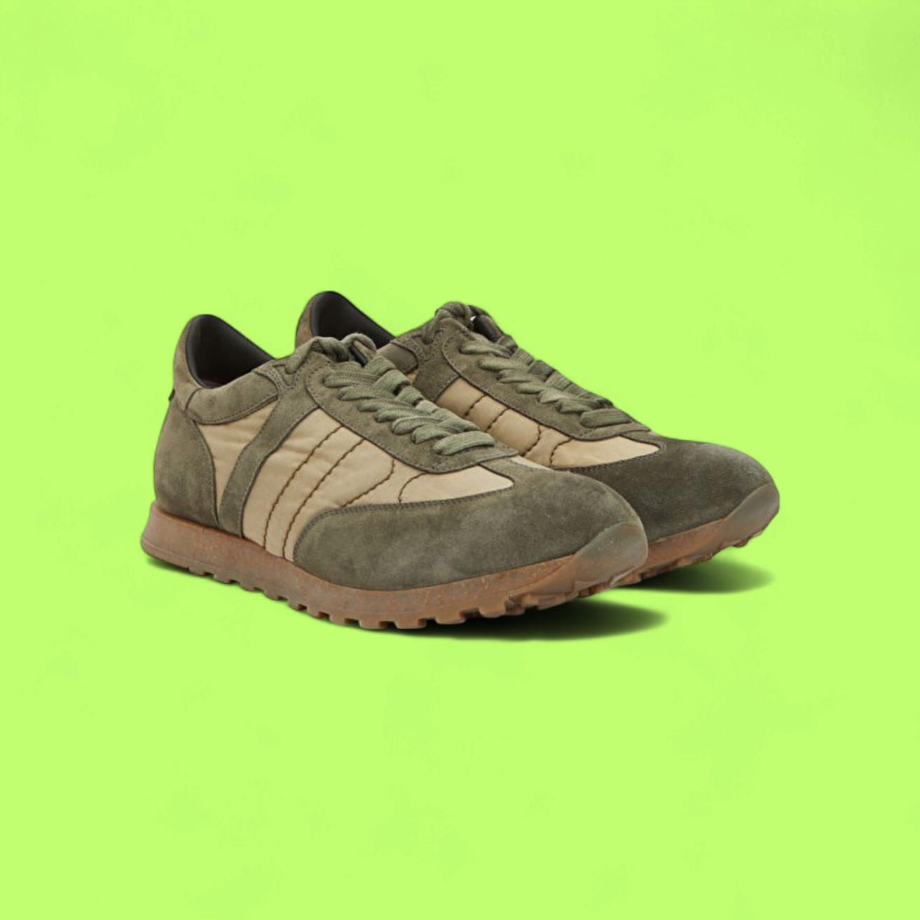 ALBERTO FASCIANI RETRO SNEAKERS WITH BEIGE PANELS AND SUEDE