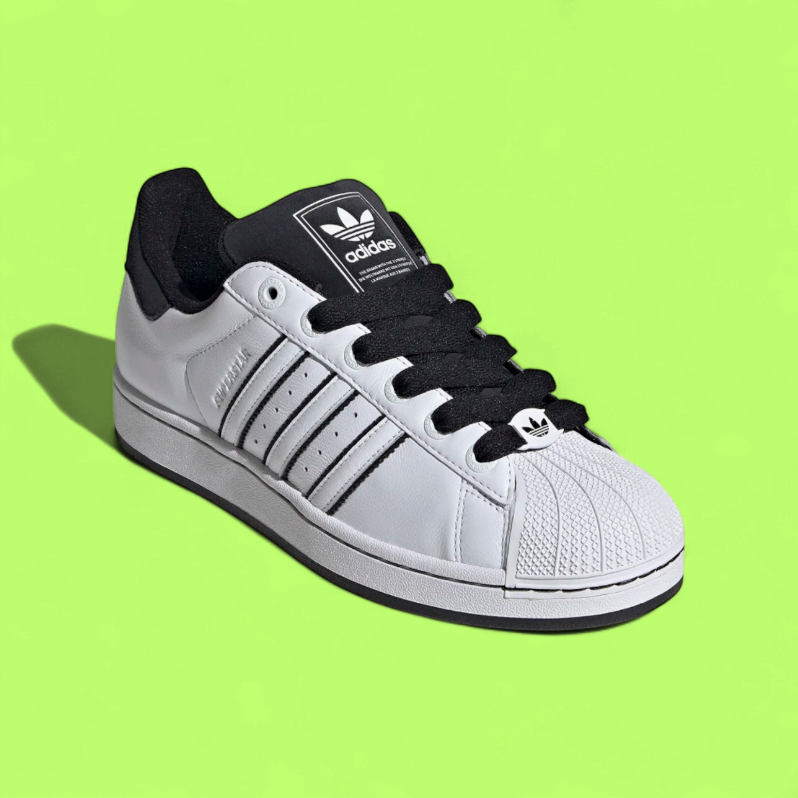 ADIDAS SUPERSTAR II UNISEX WHITE LEATHER CLASSIC SNEAKERS