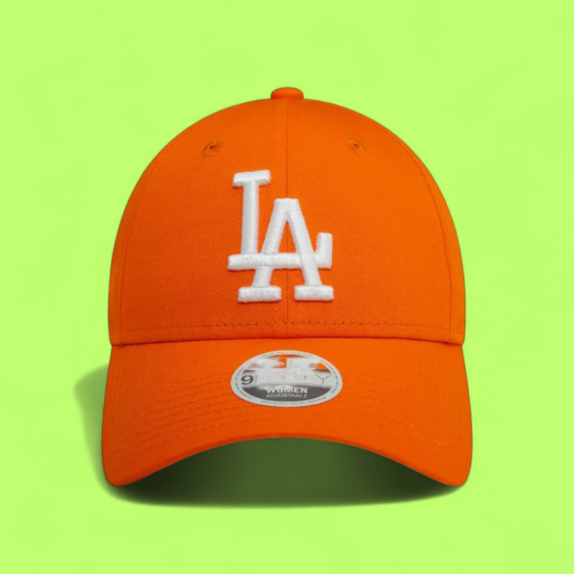 LOS ANGELES DODGERS ORANGE CAP WITH WHITE EMBROIDERED LOGO