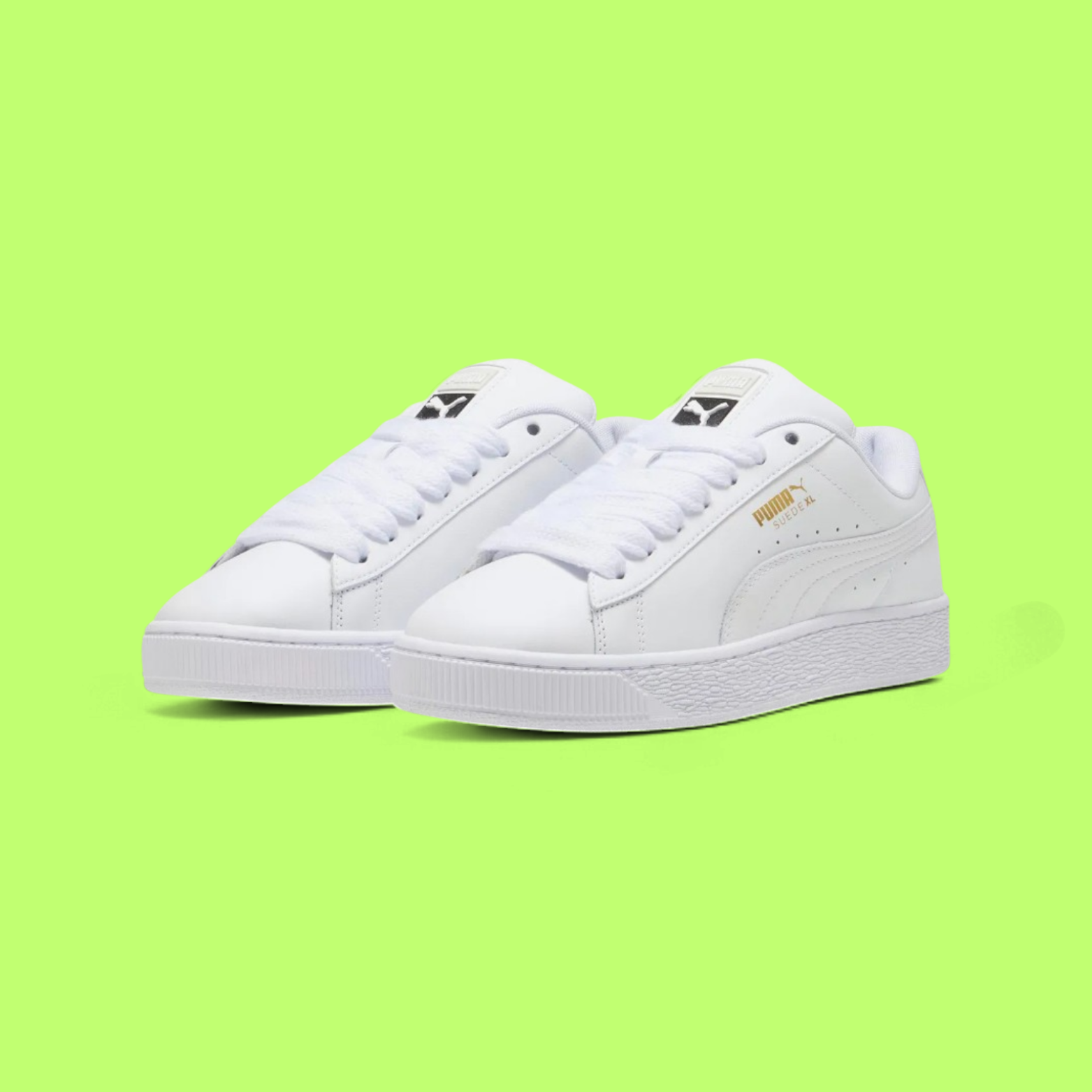 PUMA SUEDE XL LEATHER UNISEX WHITE WHITE SPORTS SHOES