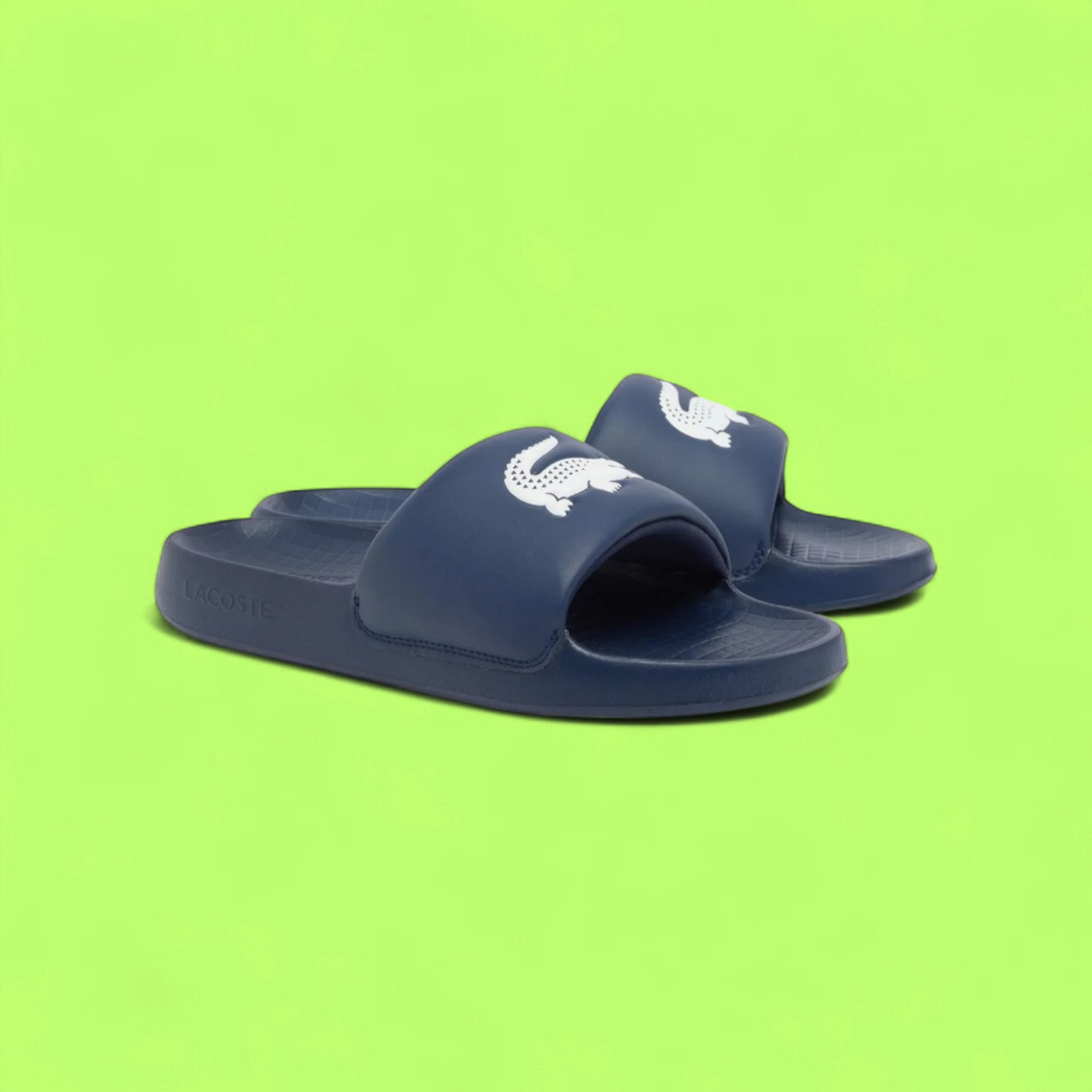 LACOSTE SERVE SLIDE 1.0 MEN'S NAVY BLUE COMFORT POOL SANDALS