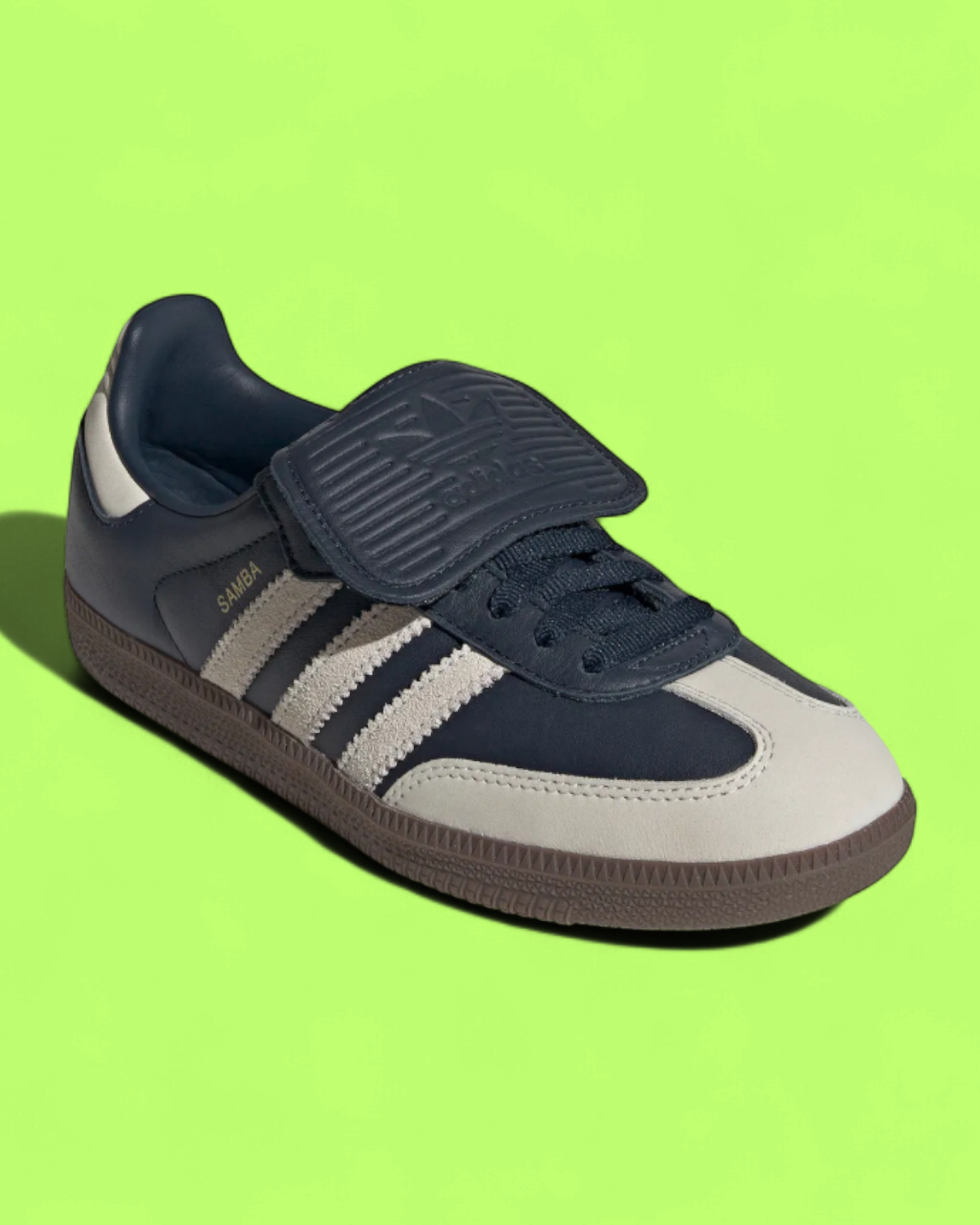 ADIDAS SAMBA OG NAVY WHITE RETRO CASUAL LEATHER GUM SNEAKERS