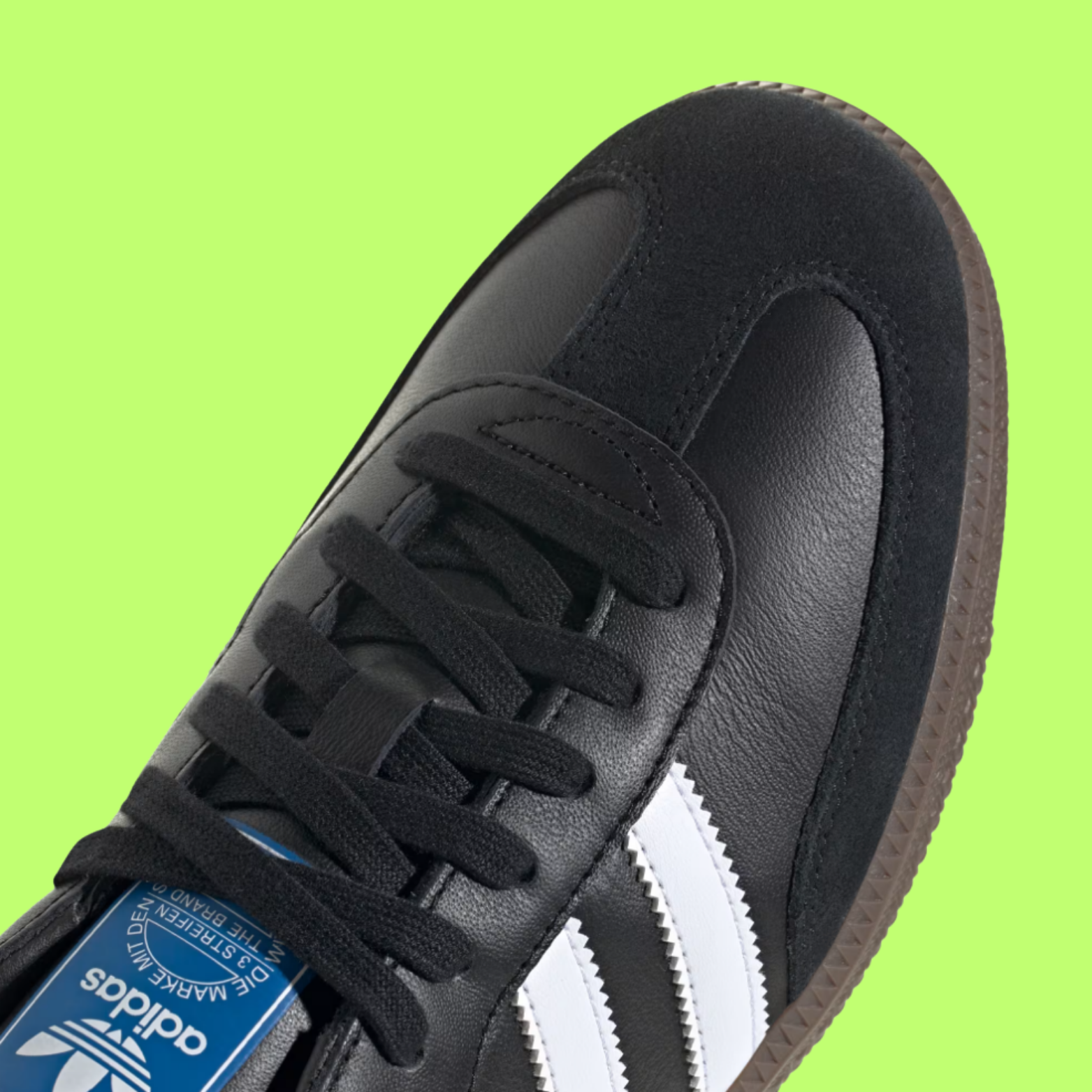 ADIDAS SAMBA CLASSIC BLACK WHITE GUM SOLE STREET STYLE