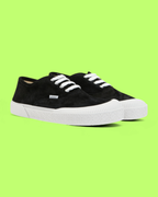 LOEWE BLACK SUEDE LOW TOP SNEAKERS WITH WHITE RUBBER SOLE