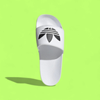 ADIDAS ADILETTE LITE UNISEX WHITE LIGHTWEIGHT SLIDE SANDALS
