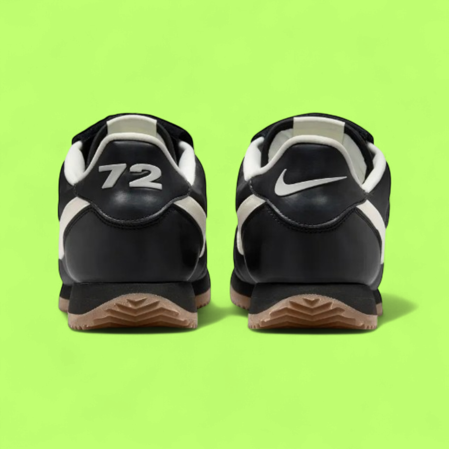 NIKE CORTEZ BASIC LEATHER BLACK WHITE RETRO CLASSIC ICONZZ