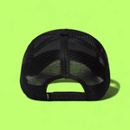 VICIOUS CROCODILE BLACK TRUCKER HAT WITH EMBROIDERED PATCH