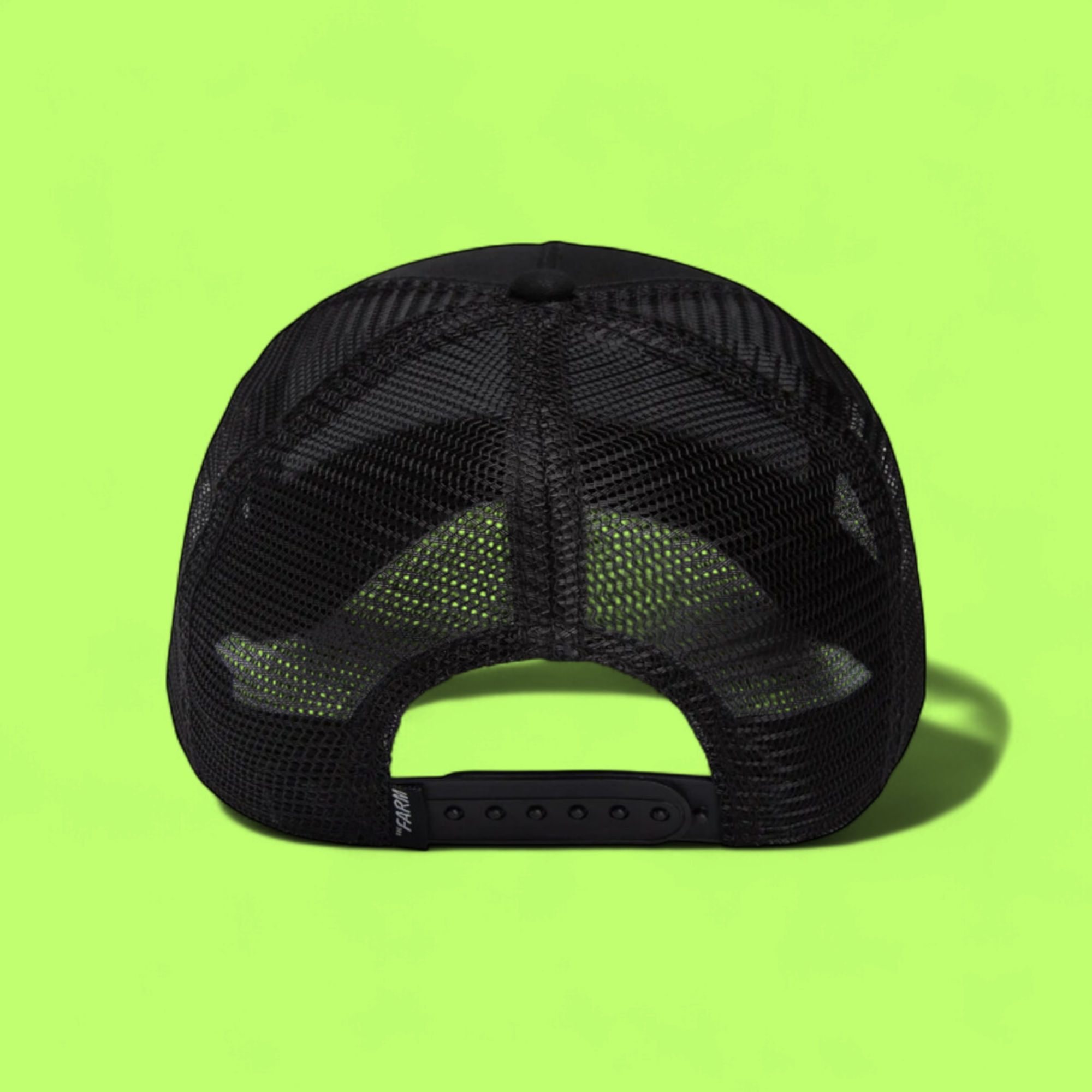 VICIOUS CROCODILE BLACK TRUCKER HAT WITH EMBROIDERED PATCH