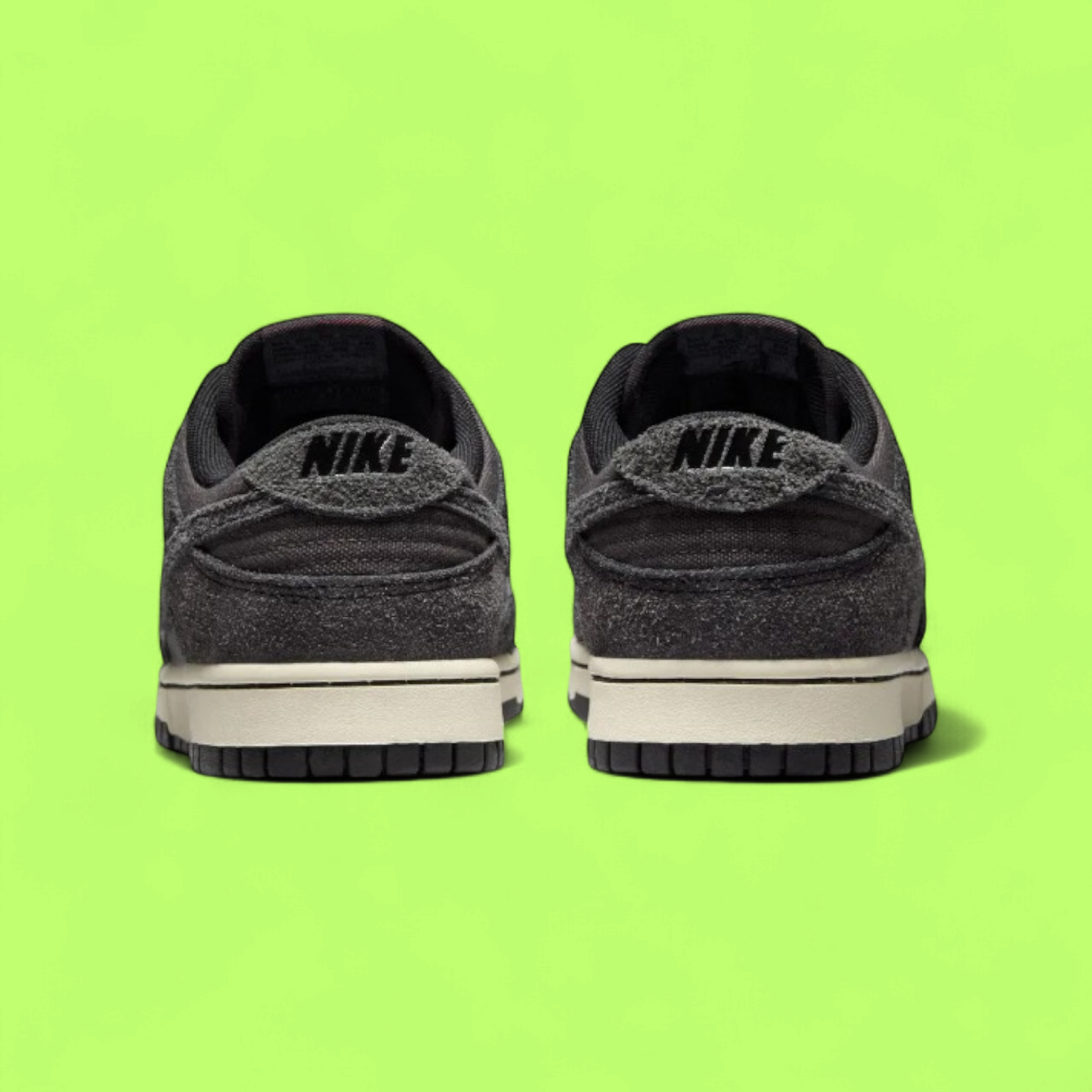 NIKE DUNK LOW RETRO PREMIUM MEN'S BLACK LEATHER CASUAL SNEAKERS