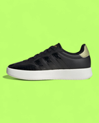 ADIDAS BARREDA BLACK CROCODILE TEXTURE STRIPES WHITE SOLE CWCD